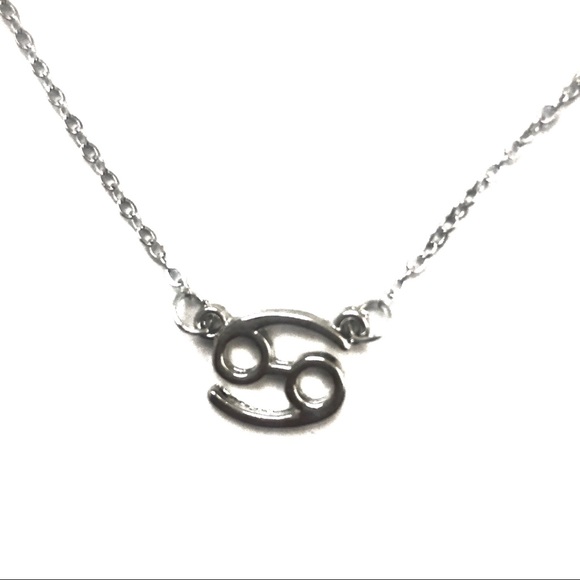Cancer Horoscope Sign Pendant Necklace Silver - Picture 3 of 7